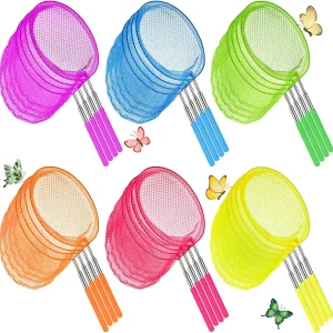 24 Pcs Kids Telescopic Butterfly Fishing Nets Insect Net Bug Net Insect Catching Nets Outdoor Tools for Catching Butterfly Insects Bug Fish Ladybird Nets, Extendable from 15 Inch to 34 Inch
