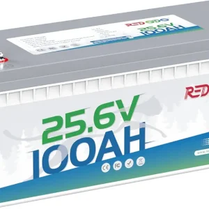 24V 100Ah LiFePO4 Lithium Battery, Max. 2560W Power Output, Built in 100A BMS, 4000-15000 Deep Cycles & 10-Year Lifetime, Perfect for RV, Marine, Trolling Motor, Solar Off-Grid System