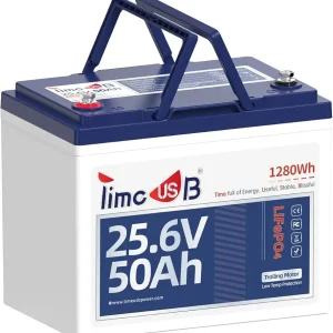 24V 50Ah LiFePO4 Battery with Low-Temp Protection for Trolling Motor, 24 Volt 50Ah Group24 Lithium Battery Built-in 50A Smart BMS, 1280Wh for Trolling Motor, Marine, Camping and Home Storage