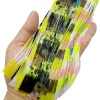 25 Bundles Fly Tying Materials Multi-Color Fishing Jig Skirt Lures Kit 22 Strands 5.8inch Replacement Fishing Skirts Silicone Quick Change Jig Skirts