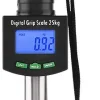 25kg/55lb Muti-Function 3-in-1 Fish Lip Fish Lip Grabber with Digital Weight Scale & 1m Tape Measure for Fly Fishing Tool, Fishing Gear, Fishing Gifts for Men