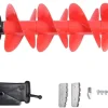 28in Ice Auger Kit Nylon Drill Steel Cutter 6in Cutting Diameter Ice Drill Auger with Positioner