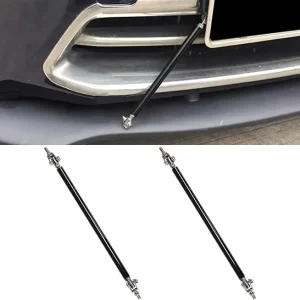 2PCS 8"-11" Adjustable Splitter Strut Rods, Car Front Bumper Lip Support Bars, Universal Bumper Splitter Diffuser Strut Tie Support Rods Compatible with Most Vehicles (Black)