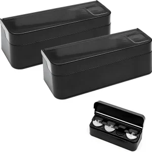 2PCS Coin Holder for Car, Portable Mini Change Storage Box, Universal Storage Coin Money Dispenser, Vehicle Interior Coin Organizer Accessories for Most Cars and Trucks