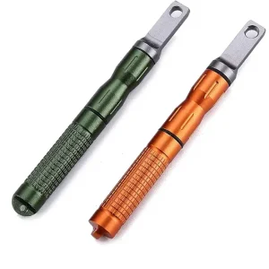 2PCS Compact Fire Starter with Scraper Striker, Replaceable Threaded Ferro Rod Flint Fire Steel Magnesium Rod, an Essential Part for EDC, Emergency Survival Kits, Camping, Hiking, Bush-Craft