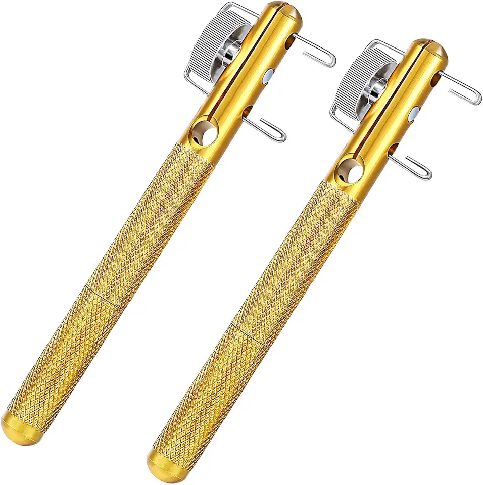 2Pcs Fishing Line Knot Tying Tool Metal Fishing Hook Tie Device Manual Portable Fishing Tie Hook Practical Knot Angler Accessories for Hooks Lures Lines Easy Tying and Protection