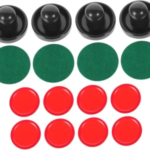 2Set Replacement Ice Hockey Pucks Pushers for Air Hockey Tables Includes Pushers Pucks Accessories for Game Tables
