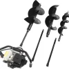 2Stroke/4Stroke Auger Post Hole Digger Earth Auger Post Hole Digger with Drill Bits Gas Powered Heavy Duty Digging Tools Single-Cylinder Air-Cooled for Farmland Garden Lawn (2Stroke 72CC 4.1HP)