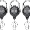 3 Pack Fly Fishing Zinger Retractor: Retractable Keychain with 35" Durable Cord Badge Reel Lanyard - Fishing Rod Tether Accessories and Gear