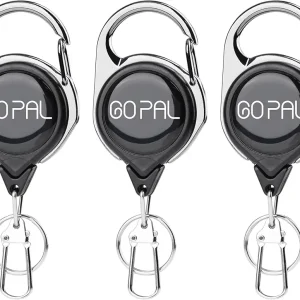 3 Pack Fly Fishing Zinger Retractor: Retractable Keychain with 35" Durable Cord Badge Reel Lanyard - Fishing Rod Tether Accessories and Gear