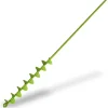 32" x 2" Upgraded Elongated Auger Drill Bit- No Need to Squat Post Hole Digger,100% Solid Barrel Extended Length Intensive Blades Heavy Duty Green Auger Drill Bit for Planting for 3/8" Hex Drive Drill