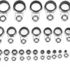 33Pcs Telescopic Fishing Rod Guides Kit, Stainless Steel with Ceramic Ring, for Surf Casting Rod Building and Repairing, Includes Top Tip Ring and Side Ring in Various Sizes