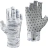 3/4 Finger UPF 50+ Sun Gloves Breathable Anti-Slip Silicone Palm for Men Women Fishing Fingerless Cycling Running