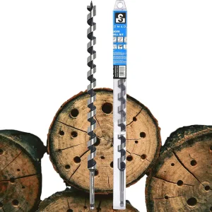 3/4-Inch x 17-Inch Auger Drill Bit for Wood, Hex Shank 3/8-Inch One Piece, Ship Auger Long Drill Bit for Soft and Hard Wood, Plastic, Drywall and Composite Materials