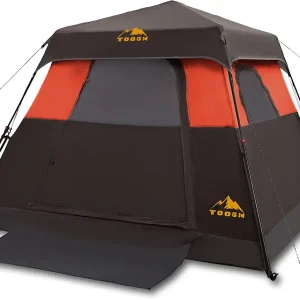 3/4 Person/6 Person Camping Tent Fast Cabin Tent with Instant Setup Tent, Weatherproof Tent Easy Quick Set Up & Pop Up in 60 Seconds with Rainfly Backpack for Family Camping,Upgraded Ventilation