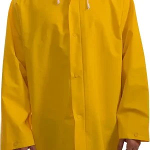 35mm PVC/Polyester Storm Fly Front Jacket with Attached Hood
