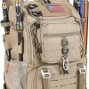 39L Fishing Tackle Backpack with Rod Holders & Cooler,Water-resistant Fishing Gear Storage Bag with Protective Rain Cover,Khaki