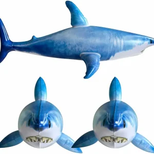 3PCS Inflatble Shark Pool Toys, 23Inch Shark Party Decorations for Birthday Pool Christmas, Party Favors Supplies Gift for Kids Adults