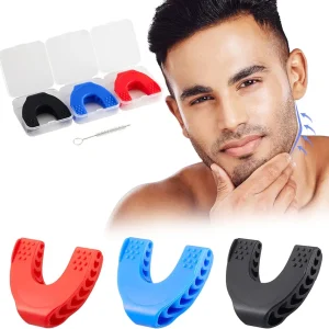 3PCS Jaw Trainer With 3 Resistance Levels - Silicone Exerciser for Men & Women, Activating Tightening Strengthening Facial Muscles, Jawline Workout and Face Exerciser