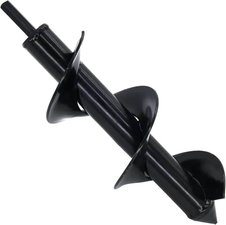3"x10" Garden Auger Spiral Drill Bit, LIYYOO Garden Plant Hole Digger Drill Bit, Hole Drill Rapid Planter Earth Auger Bit Post,Bulb & Bedding Plant Auger,Umbrella Hole Digger,3/8" Hex Drive Drill.