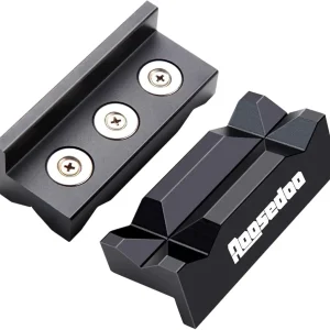 4" Aluminum Vise Jaw Pad AN Fittings Vise jaw, Bench Vise Jaw Pads Professional multi-purpose vise jaw protector of any metal desktop vise black. (One pair, Black, Aluminum)
