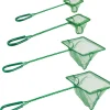 4 Pack Aquarium Fish Net Fine Quick Catch Mesh Nylon Fishing Catch Nets with Plastic Handle for Fish Tank Mesh Nets Scoop - Green (3in, 4in,5in, 6in)
