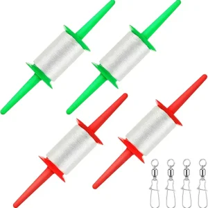 4 Pack Kite Spool Reel Winder Grip Kite String Handle with 4 Line Connector 500 ft Line for Each Spool Line Accessory for Outdoor Flying