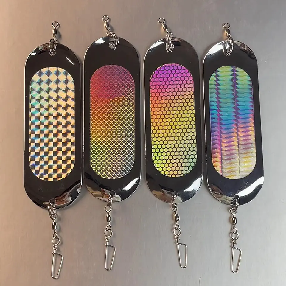 4 Pcs Kokanee Dodger Trolling Flashers � Must-Have Salmon Flashers for Fishing Enthusiasts