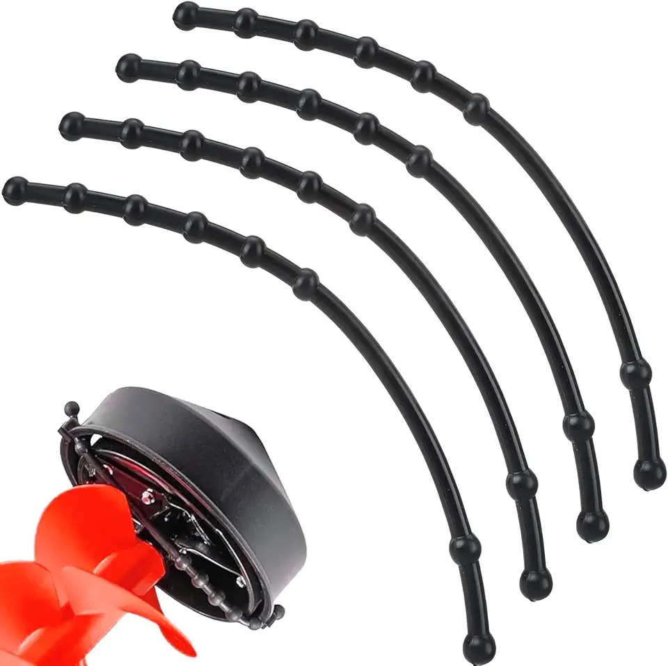 4 Pcs Rubber Guard Strap, Ice Augers Blade Protectors Power Blade Protectors Ice Auger Accessories Ice Auger Cover Strap for Power & Hand Winter Ice Fishing Accessories