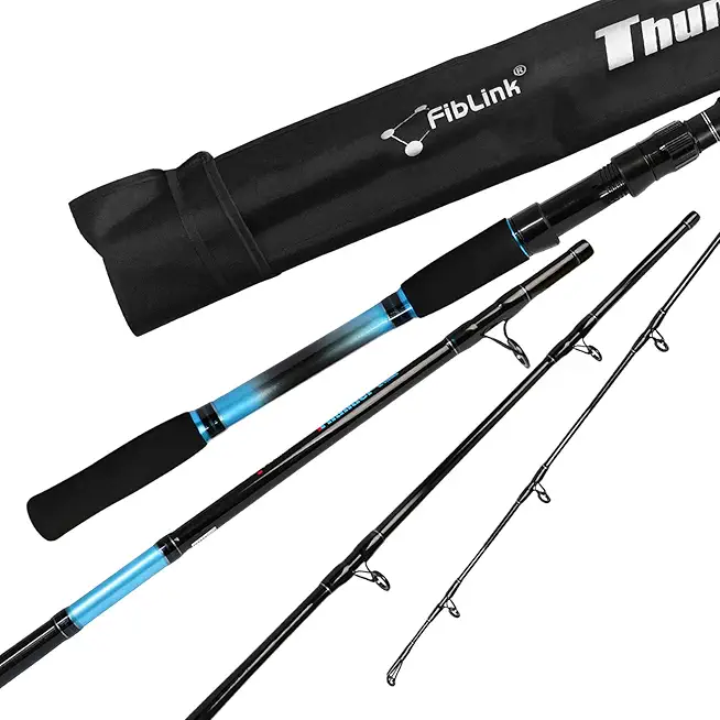 4-Piece 7-Feet Carbon Fiber Fishing Rod Spinning Travel Portable Rod Lightweight Sensitive Tournament Quality Fishing Pole for Fresh & Saltwater