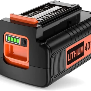 40 Volt MAX 2.0Ah Lithium Replacement Battery for Black and Decker 40V Battery Compatible with LBX2040 LST136 LBXR36 LBXR2036 LHT2436 LCS1240 LBX1540 LBX36 LST540 Black+Decker Lithium Ion Battery