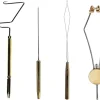 4pc The Most Useful Fly Tying Tools Combo Kit Gift Stainless Steel Fly Tying Whip Finisher Knot, Fly Tying Bodkin Large, Fly Tying Bobbin Thread Holder, Disc Bobbin Threader M