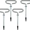 4Pcs Outdoor Camping Tent Threaded Peg Ice Fishing Shelter Stake Nail Tent Fixer Accessory - Suitable for Various Outdoor Activities - Durable and Reliable - Easy to Use