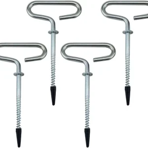 4Pcs Outdoor Camping Tent Threaded Peg Ice Fishing Shelter Stake Nail Tent Fixer Accessory - Suitable for Various Outdoor Activities - Durable and Reliable - Easy to Use
