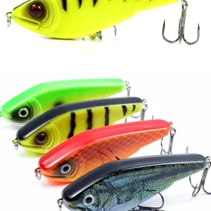 4Pcs Slow Sinking Jerkbait 3.54 inch/26g Hard Artificial Fishing Lures Wobbler Hard Bait VIB Jerk Bait Pike Musky Fishing Tackle