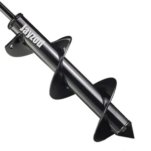 4"x12" Solid Auger Drill Bit for Planting?Garden Auger Spiral Drill Bit,Bulb & Bedding Plant Augers,Plants Drill bit for 3/8� Hex Drive Drill Light Black