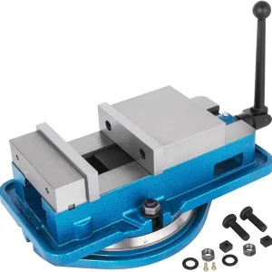 5 Inch ACCU Lock Down Vise Precision Milling Vice 5 Inch Jaw Width Drill Press Vise Milling Drilling Machine Bench Clamp Clamping Vice with 360 Degree Swiveling Base CNC Vise
