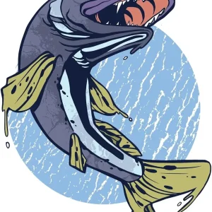 5� Muskie Sticker Fishing Fresh Water Fly Musky Hunter Angler Outdoors Lake