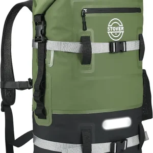 5/10/25/30/40/55L Waterproof Dry Backpack- Large Floating Dry Bag for Kayaking, Travel, Tubing, Hiking, Fishing, Camping, Motorcycles & the Beach, Heavy-Duty Roll Top Men/Women (Green)