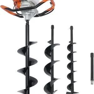 52cc Gas Powered Earth Auger Post Hole Digger Borer Fence Ground Drill 4inch / 6inch / 8inch Bits