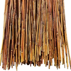 5.5 Feet Natural Thin Bamboo Stakes - Over 5 Feet Tall - Pack of 20 - Multiple Colors Available! (Brown)