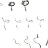 55 Pcs Fly Rod Guide Tip Set Fishing Rod Building Kit for Repair Stainless Steel Angling Supply Portable Replacement Guides Easy Install