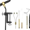 5/6pcs Fly Tying Tools Combo Kit, Fly Tying Vise Bobbin Holder Threader Needle Whip Finisher Scissors, Fishmen Gift