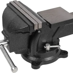 6" Heavy Duty Bench Vise, Pipe Vise Bench Vices with Anvil Swivel Table Top Clamp Locking Base, Double Swivel Rotating Vise Head& Body Rotates 360�-Black