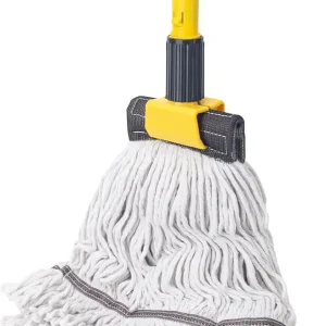 60" Heavy Duty Commercial Mops for Floor Cleaning,Looped-End String Industrial Mop with Long Handle, Cotton Wet Mop for Home, Kitchen, Garage, Office and Concrete/Tile Floor