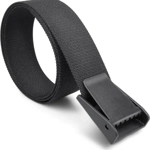 60" Long Scuba Diving Weight Belt, Adjustable Snorkeling Webbing Weight Strap Belts with Quick-Release Plastic Buckle for Free Diving, Spear Fishing (Plastic Buckle Black)