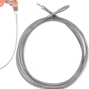 6.5 FT Drill Drain Snake,Sink Unclogging Tool That Can Be Connected To An Electric Drill,Hair Catcher Drain Snake,Drain Auger Drill Attachment,Drill Snake For Plumbing