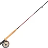 67R River|Stream Fly Fishing Rod and Reel Combo Kit, 4/6-Weight, 8-Foot 6-Inch, 4-Piece Rod, Moderate Action, Single Action Reel, 6-Weight Floating Line, Fly Assortment, Travel Case, Brown