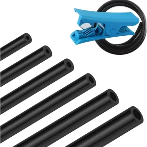 6PCS 4.9Ft Vacuum Hose Automotive with 1PC Tube Cutter,ID 1/8�,5/32�,3/16�,1/4�,5/16�,3/8� Vacuum Line Kit Fit Multi-Tube,Withstand Up to 392�F Vacuum Lines Automotive for Water/Air