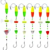 6Pcs Catfish Fishing Rigs Ready Kit?2 in 1 Rotating rattles/Double Rattles Beads, Float Rigs Tackle Santee Rig Peg Catfish?Free Adjustment in freshwter and Saltwater